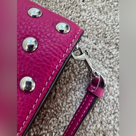 Coach Crossbody Style #CM851 Pink with rivets RVTS FOVER CLT XBDY New - Picture 5 of 12